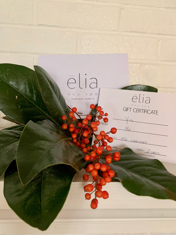 Gift Certificate for Services at elia day spa